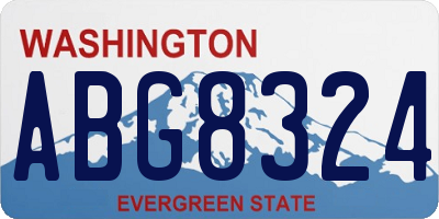 WA license plate ABG8324