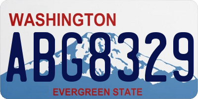 WA license plate ABG8329