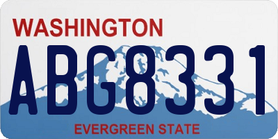 WA license plate ABG8331