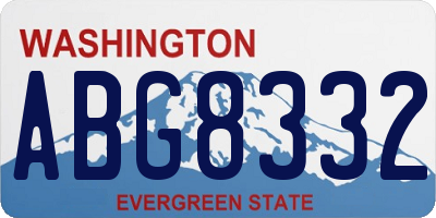 WA license plate ABG8332