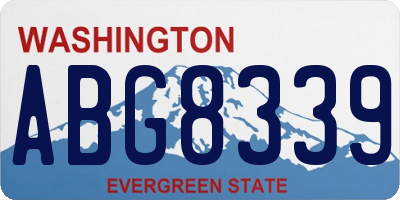 WA license plate ABG8339