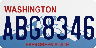 WA license plate ABG8346