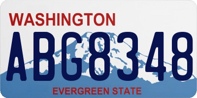WA license plate ABG8348