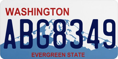 WA license plate ABG8349