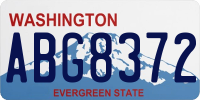WA license plate ABG8372