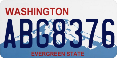WA license plate ABG8376