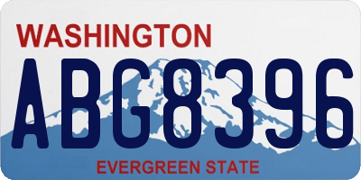 WA license plate ABG8396
