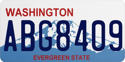 WA license plate ABG8409