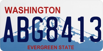 WA license plate ABG8413