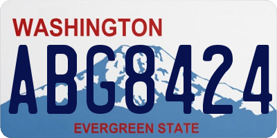WA license plate ABG8424