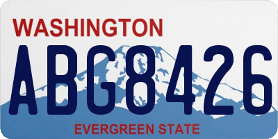 WA license plate ABG8426