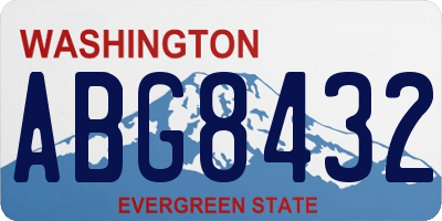 WA license plate ABG8432