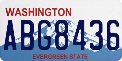 WA license plate ABG8436