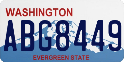 WA license plate ABG8449