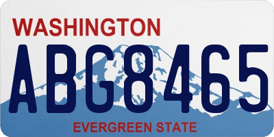 WA license plate ABG8465