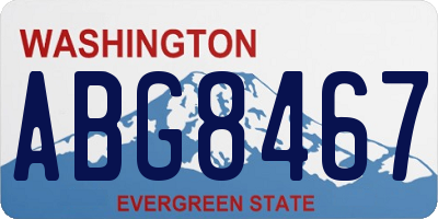 WA license plate ABG8467