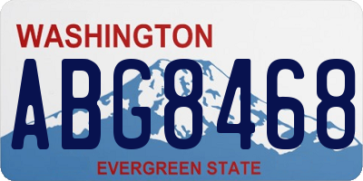 WA license plate ABG8468