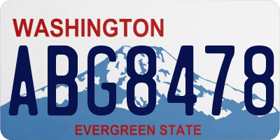 WA license plate ABG8478