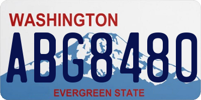 WA license plate ABG8480