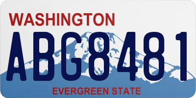 WA license plate ABG8481