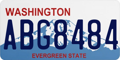 WA license plate ABG8484