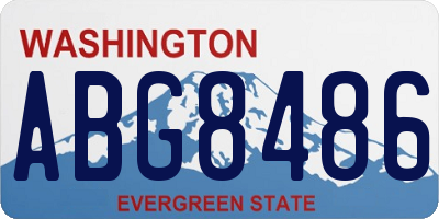 WA license plate ABG8486