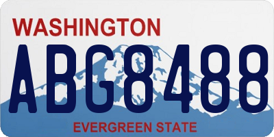 WA license plate ABG8488