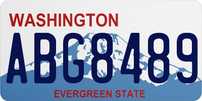 WA license plate ABG8489