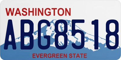 WA license plate ABG8518