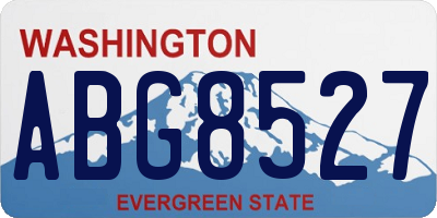 WA license plate ABG8527