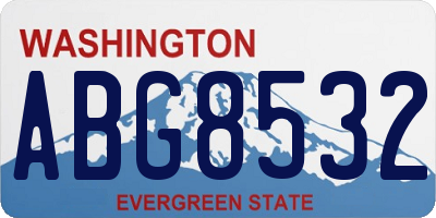WA license plate ABG8532