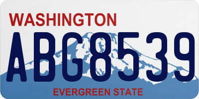 WA license plate ABG8539
