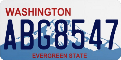 WA license plate ABG8547