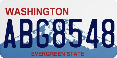 WA license plate ABG8548