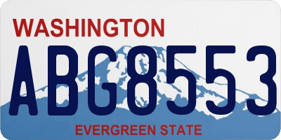 WA license plate ABG8553