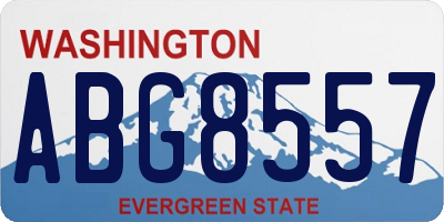 WA license plate ABG8557