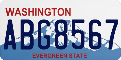 WA license plate ABG8567