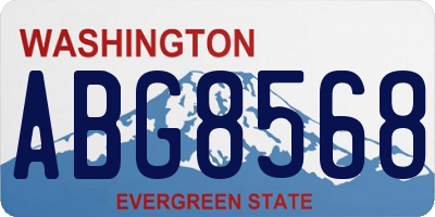 WA license plate ABG8568