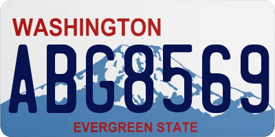 WA license plate ABG8569