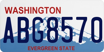 WA license plate ABG8570