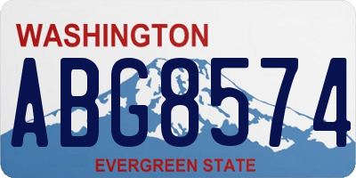 WA license plate ABG8574