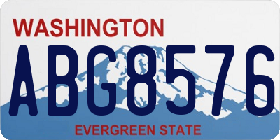 WA license plate ABG8576