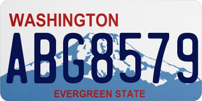 WA license plate ABG8579