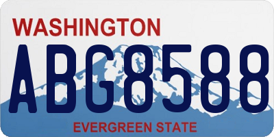 WA license plate ABG8588