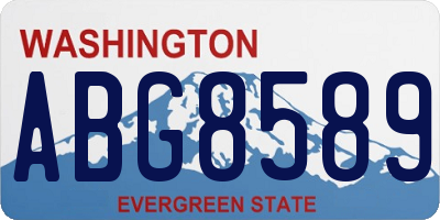 WA license plate ABG8589
