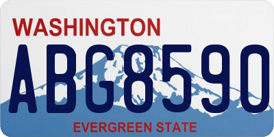 WA license plate ABG8590