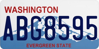 WA license plate ABG8595