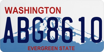 WA license plate ABG8610