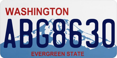 WA license plate ABG8630