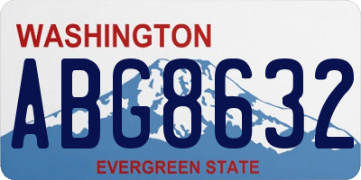 WA license plate ABG8632
